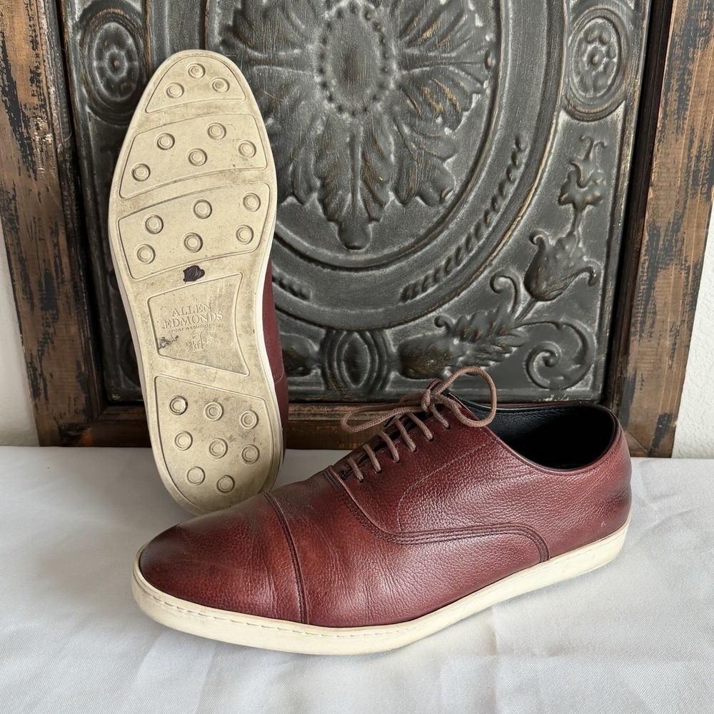 Allen Edmonds Park Avenue Oxford Cap Toe Dress Sneaker Leather Men's 8.5 D